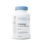 Frasco de suplemento Osavi com 60 cápsulas de colostro bovino 800mg, desenvolvido para reforçar o sistema imunitário e a defesa natural do organismo.