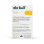 bio-kult brighten frasco branco com 60 cápsulas probióticas, suplemento alimentar para bem-estar emocional e imunidade